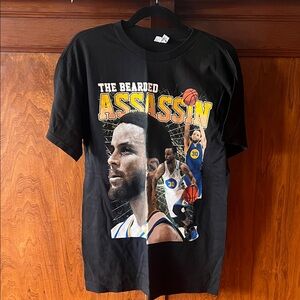 Black Graphic Tee - The Bearded Assassin Steph Curry Golden State Warriors SF